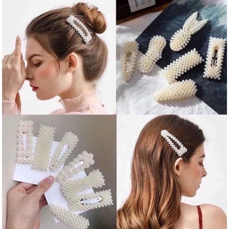 sét 10 kẹp tóc mái siêu xinh cho nữ