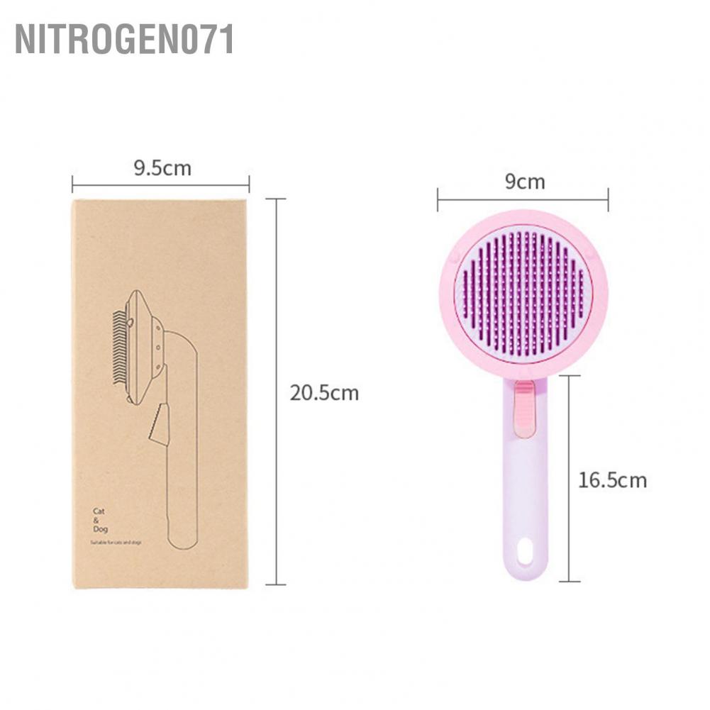 Nitrogen071 Lược chải lông gỡ rối chó mèo + tách lông tự động khỏi lược - lutpet