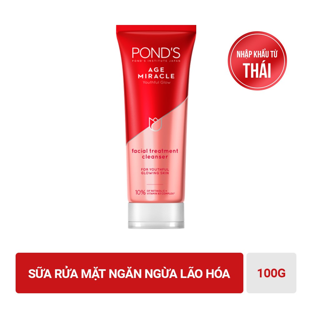 Sữa Rửa Mặt Ngăn Ngừa Lão Hóa Cao cấp Pond's Age Miracle 100ml