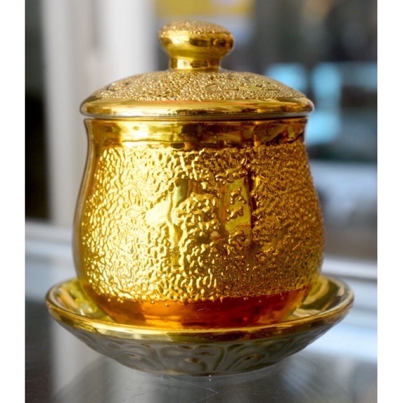 Chung Nước Thờ Cúng Kim Sa Vàng 8cm-11cm