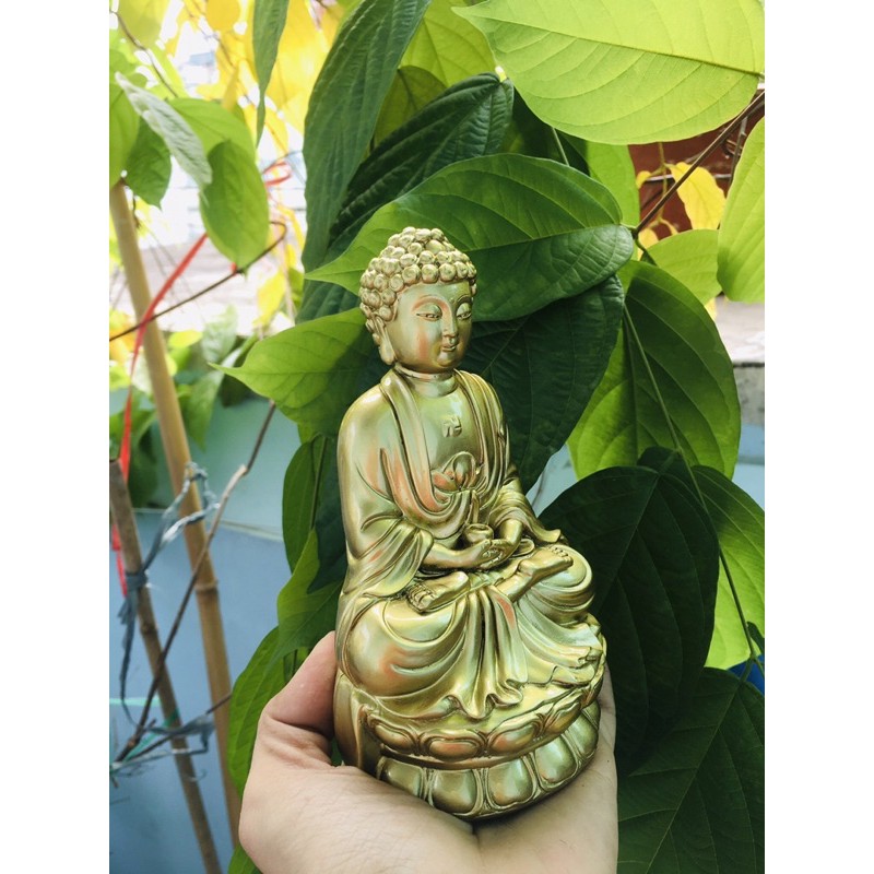 Tượng phật A Di Đà ngồi cao 14 cm