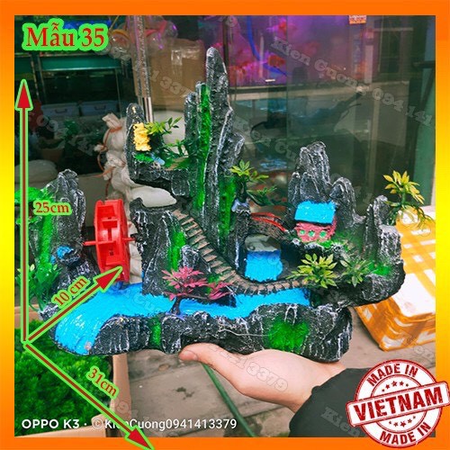 Mô Hình Núi - Hòn non Bộ - Trang Trí Bể cá (Mẫu 35)