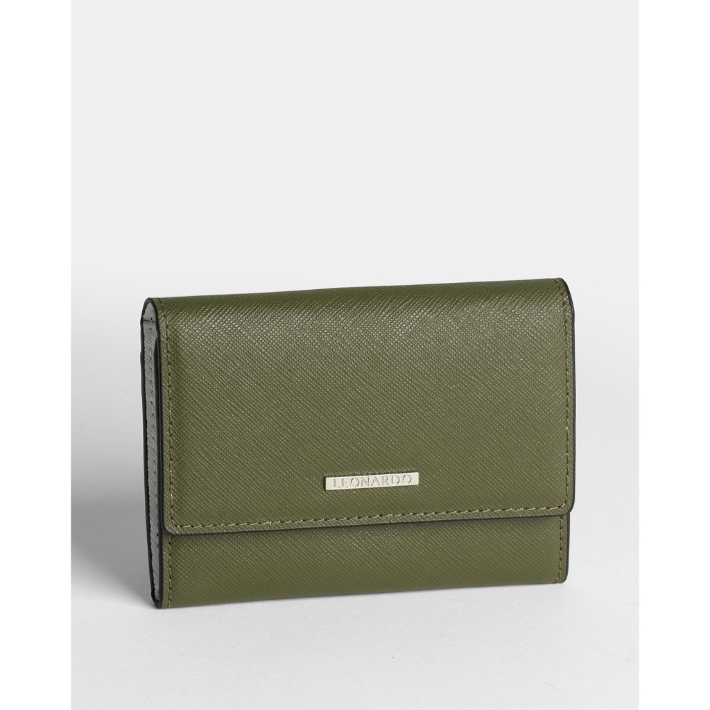 Ví đựng thẻ card holder Kate da Saffiano thương hiệu Leonardo | BigBuy360 - bigbuy360.vn
