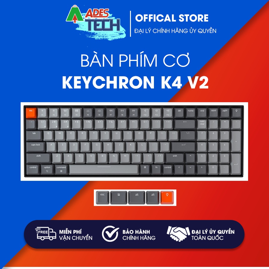 Bàn Phím Cơ Keychron K4 V2 Phiên Bản Mới- Bảo hành 12 tháng