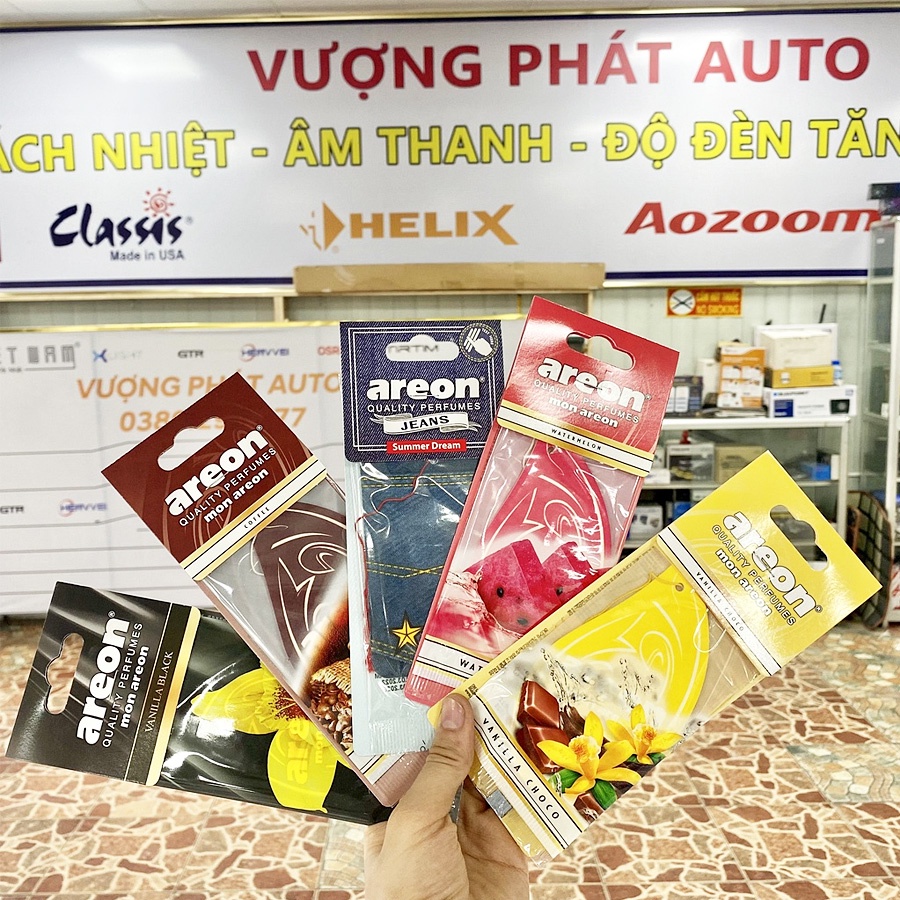 Lá Thơm Treo Xe Ô Tô Nhập khẩu Bulgaria, Lá Thơm Areon Khử Mùi Xe Siêu Thơm, Hương Thơm Tự Nhiên Chống Say Xe