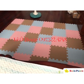 Thảm xốp ghép miếng đơn màu Smile Puzzle