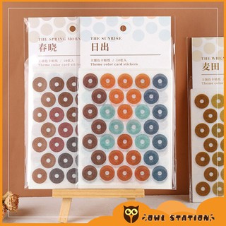 Sticker giấy họa tiết hình học nhiều màu trang trí sáng tạo