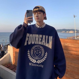 Áo sweater nam nữ in hình FOUREALN nam nữ form rộng