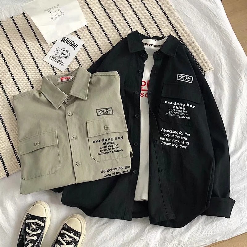 Áo Sơ Mi Nam Dài Tay Cổ Bẻ Thời Trang Nhật Bản