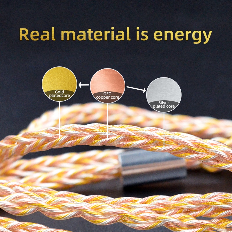 Dây cáp FAAEAL cho tai nghe KZ ZSN PRO X 2 chân có thể tháo rời 0.75mm