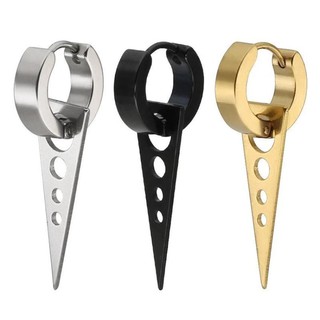 Bông tai nam thẻ tam giác MBT016 Không đen không gỉ sét