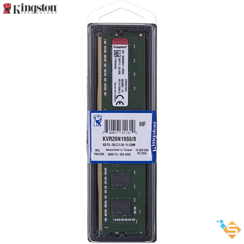 RAM PC Kingston 16GB 8GB 4GB DDR4 2666MHz DIMM CL19 KVR26N19S6/4 - Bảo Hành Chính Hãng 3 Năm