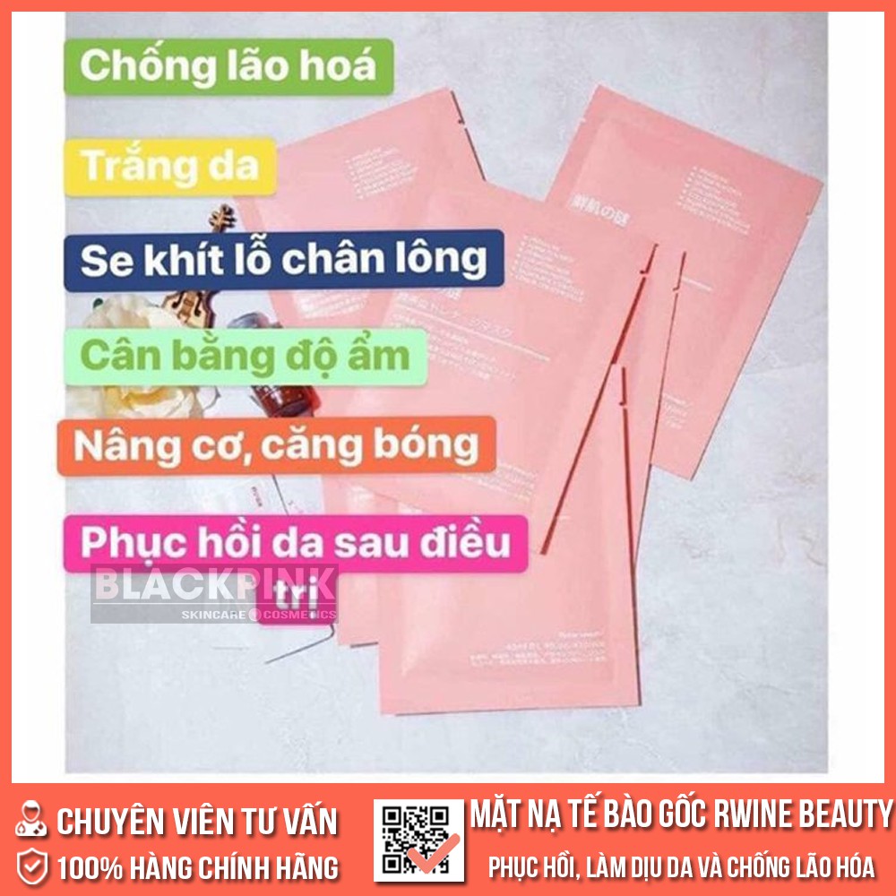 Mặt nạ tế bào gốc Rwine Beauty Stem Cell Placenta Mask - tem nhập khẩu chính hãng Nhật