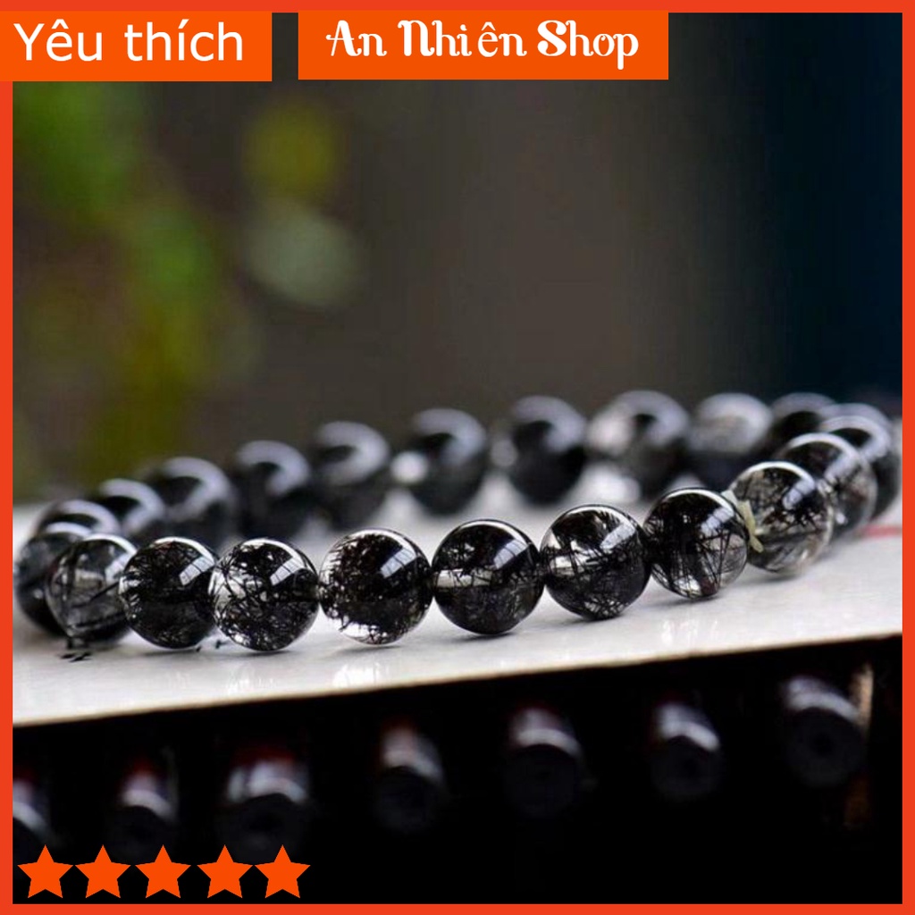 Chuỗi Vòng Thạch_Anh Tóc Đen VIP - Phong Thủy Mạng Thủy Và Mộc