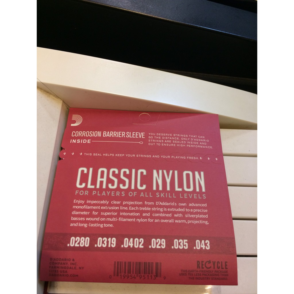 Dây đàn Guitar Classic D addario EJ27N Normal EJ45 EJ46 EJ49 dây đàn guitar cổ điển nylon chất lượng Enzi