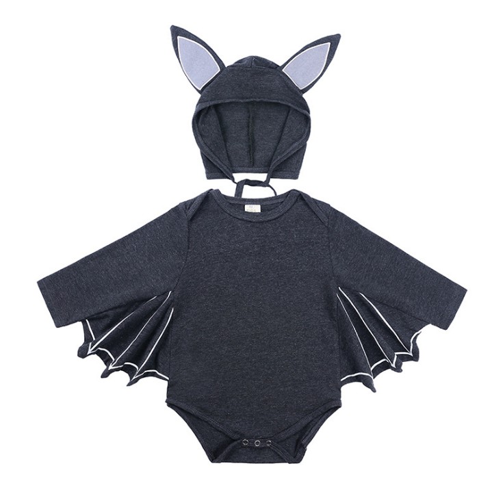 Bộ Áo Liền Quần Tam Giác + Mũ Phong Cách Âu Mỹ Thời Trang Mùa Thu 2019 Mới Cho Bé