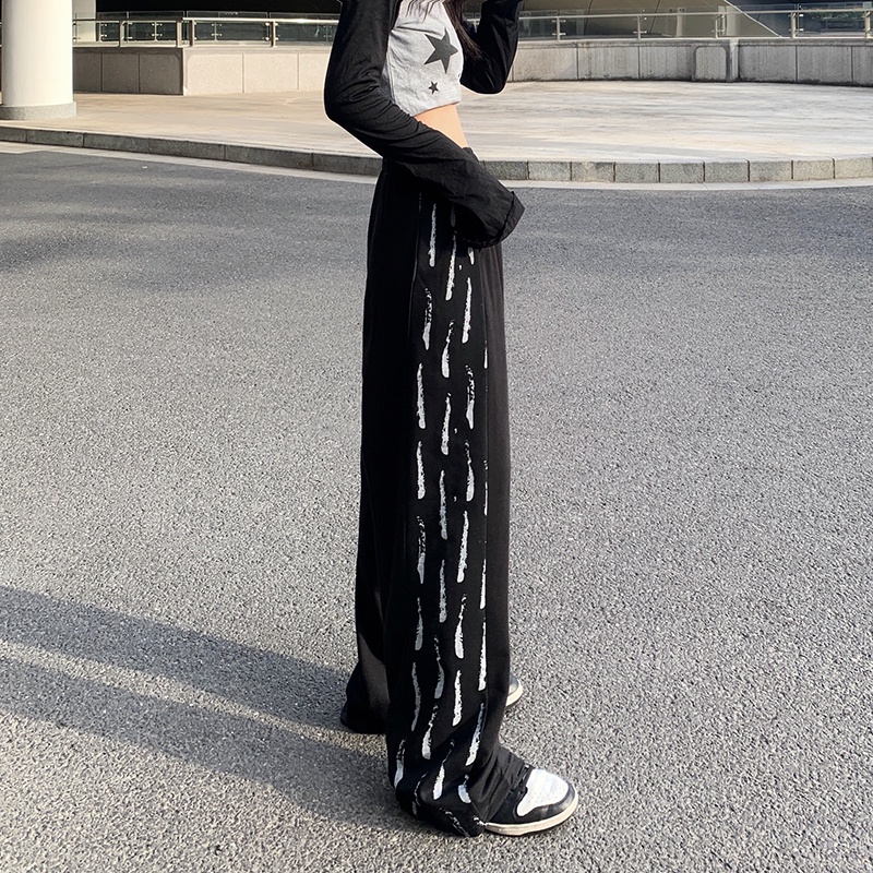 SUXI Quần Dài Lưng Cao Ống Rộng Thời Trang Mùa Thu Cho Nữ