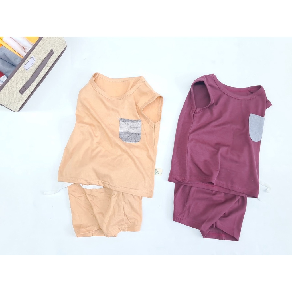 Bộ Bé Trai Cotton Cao Cấp Ba Lỗ  - BebefamilyShop - STQ