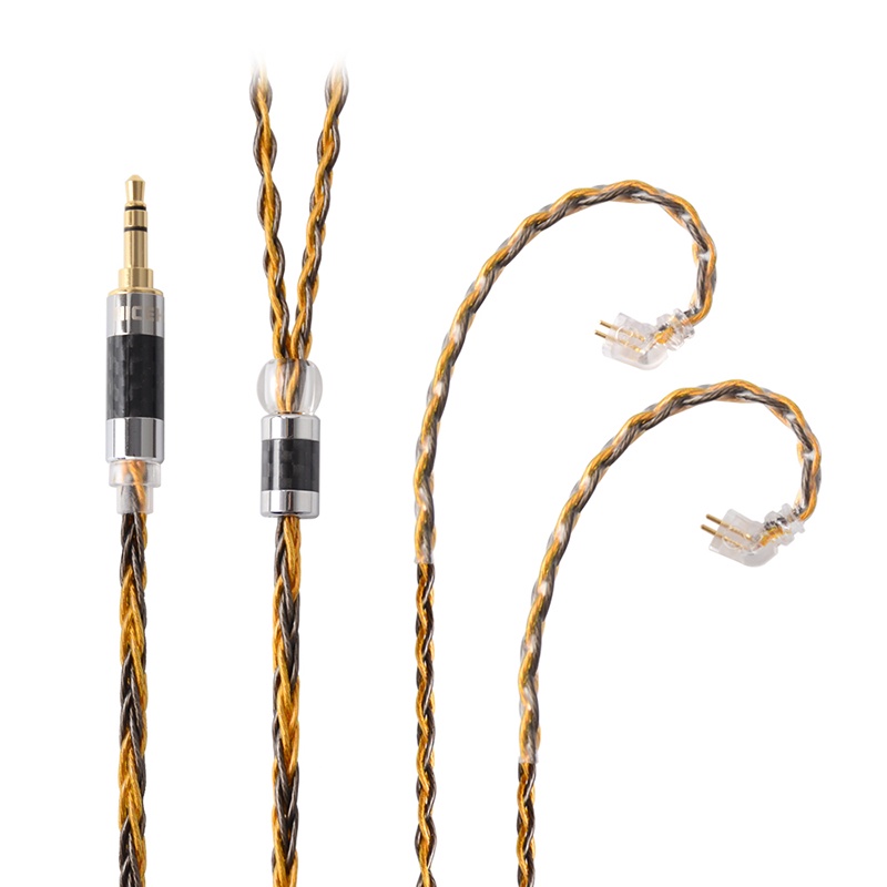 NICEHCK C8-1 8 Core Silver Plated 2.5/3.5/4.4mm Balanced Cable To 0.75 0.78 2pin/mmcx Connector Hifi Upgrade Cable For DB3 TFZ