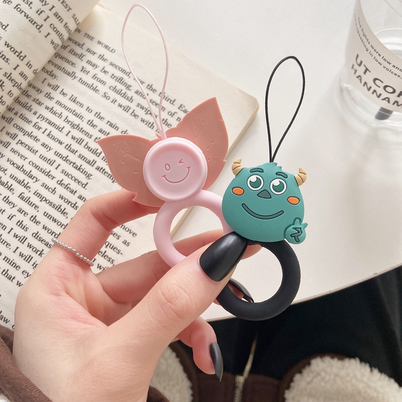 Dây Đeo Điện Thoại Bằng Silicon Mềm Họa Tiết Hoạt Hình Dễ Thương
