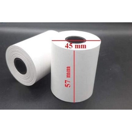 100 Cuộn giấy in nhiệt k57, Giấy in hóa đơn K57x45mm