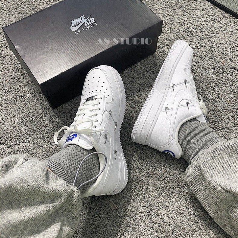 Giày_Nike AF1 Trắng Logo Sắt , Giày_Nike Air Force 1 Trắng Logo Sắt Cao Cấp Full Box Full Bill