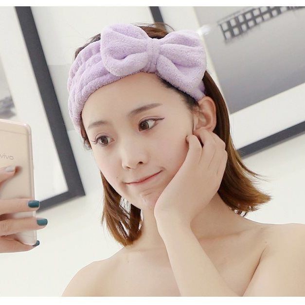 Băng đô rửa mặt hình nơ băng đô cài tóc Hàn Quốc vải mềm cao cấp Công chúa xinh xắn đáng yêu cute dễ thương Miituu BD5