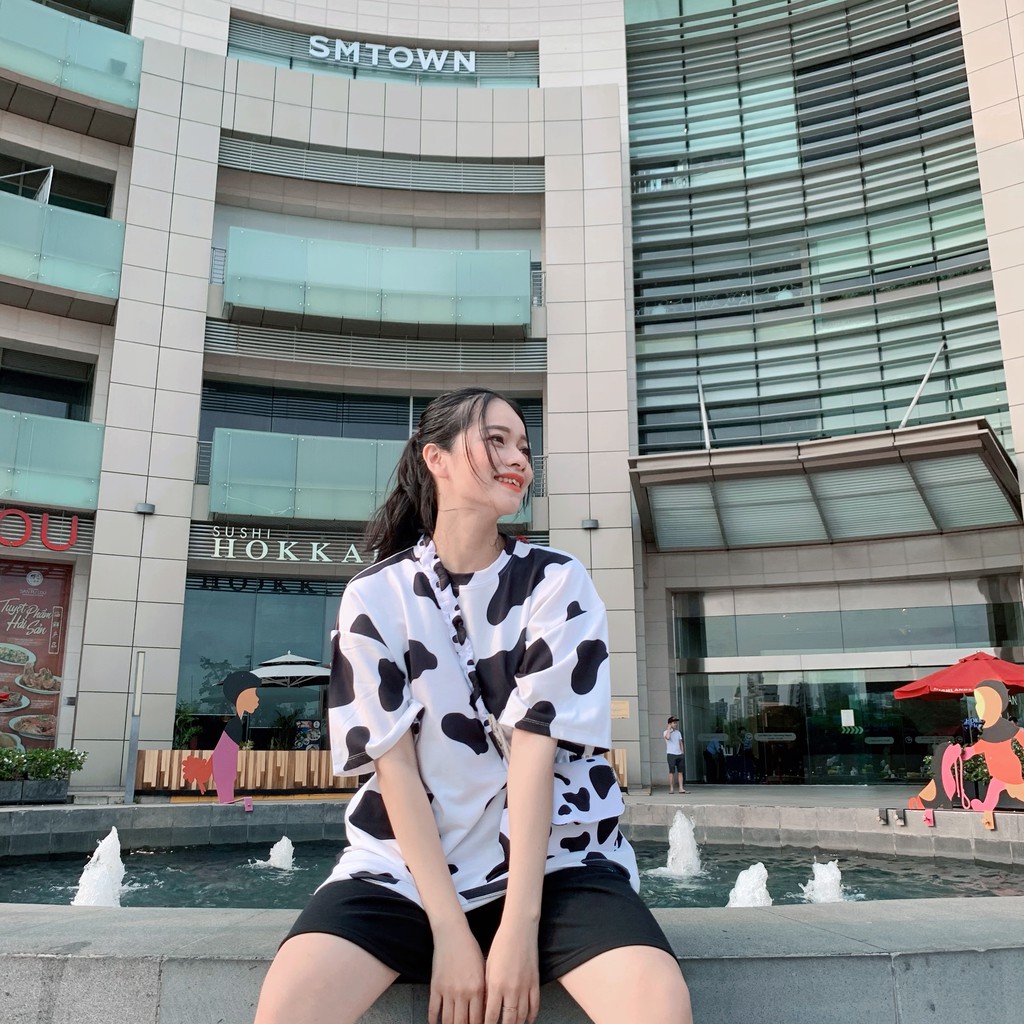 [Mã FAGREEN245 giảm 10% tối đa 30K đơn 99K] SET UNISEX ÁO THUN + QUẦN NGỐ BÒ SỮA ĐEN NATTHY STYLE