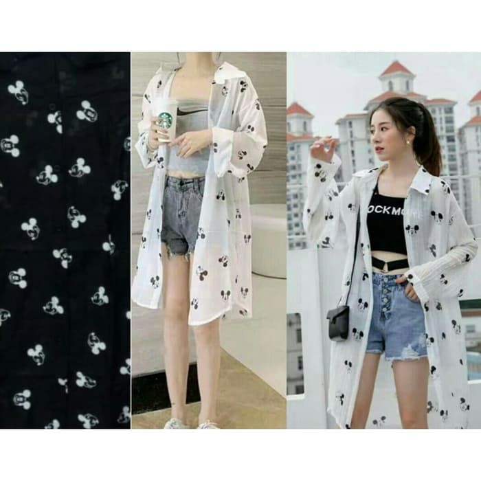 Áo thun nữ ngắn tay cổ tròn in hình chuột Mickey thời trang Hàn Quốc 0117 SHE 36ONX