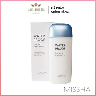 Kem Chống Nắng MISSHA 🌸 FREESHIP 🌸 Chống Nắng Waterproof Sun Milk SPF50+ (xanh)