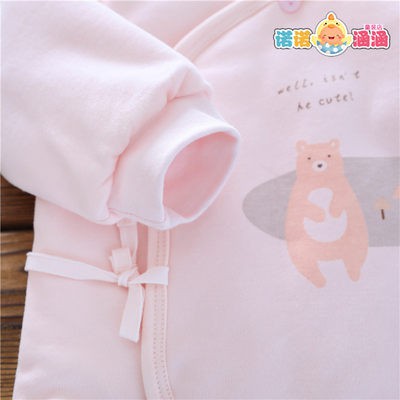 Bộ quần áo cotton trẻ em mùa thu và mùa đông sơ sinh áo bông mùa đông 0-3 tháng quần áo cotton mở cho trẻ sơ sinh