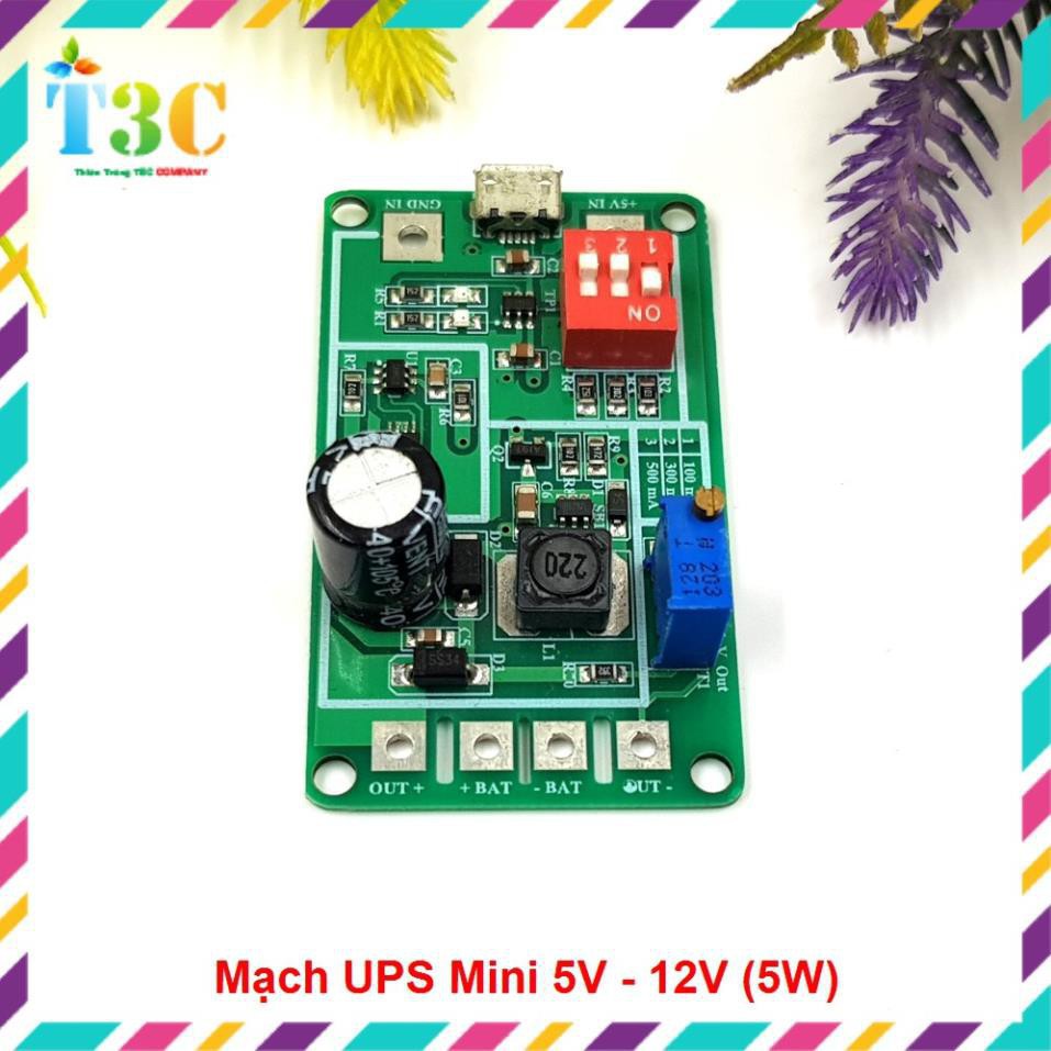 Mạch UPS Mini 5-12V (5W)