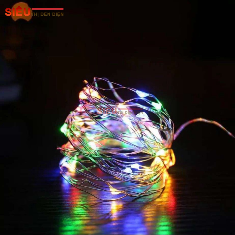 Dây đèn LED đom đóm fairylight  sẵn Pin 2 mét (Hàng xịn)