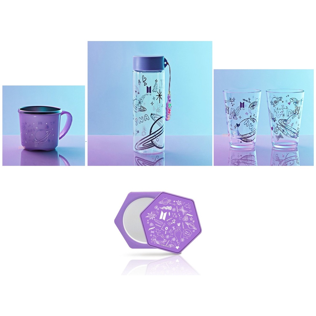 Cốc không gỉ trong suốt không trơn trượt 255ml / Mặt dây chuyền Chai Tritan 500ml / Tiệc Jumbo Cup 500ml Bộ 2P / Gương cầm tay