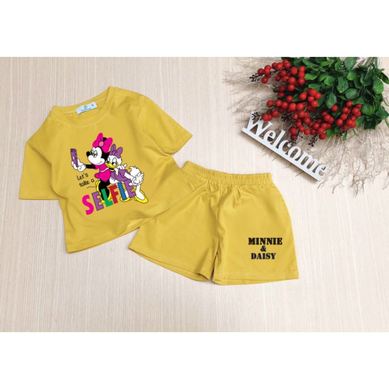 Bộ thun cotton cho bé gái