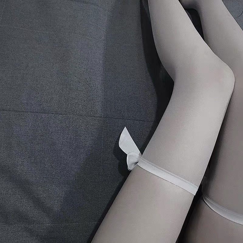 Tất vớ trơn đính nơ siêu xinh xắn phong cách lolita qua đùi ngang gối
