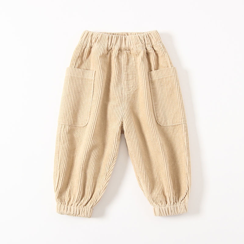 MNGRL Quần Jogger Vải Nhung Thời Trang Thoải Mái Hàn Quốc Dành Cho Trẻ Em