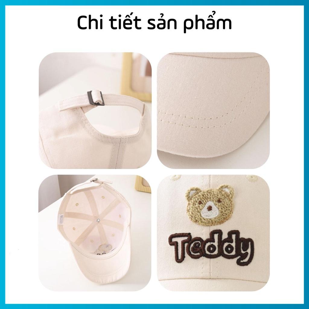 Mũ lưỡi trai cho bé trai bé gái LiLiKids. Mũ cho bé hình gấu Teddy từ 1 - 5 tuổi