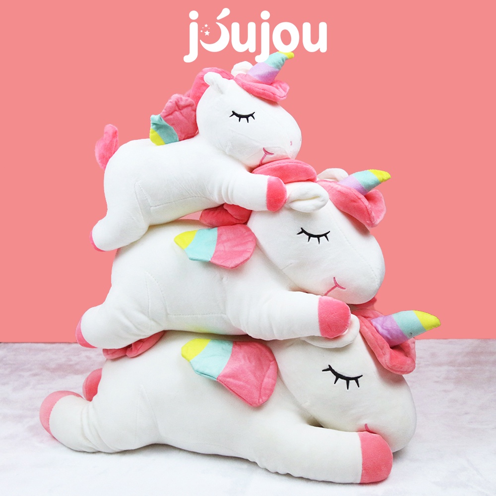 [Mã BMBAU50 giảm 7% đơn 99K] Gấu bông ngựa pony 1 sừng unicorn size 40-60cm cute cao cấp JouJou mềm mịn dễ thương cho bé