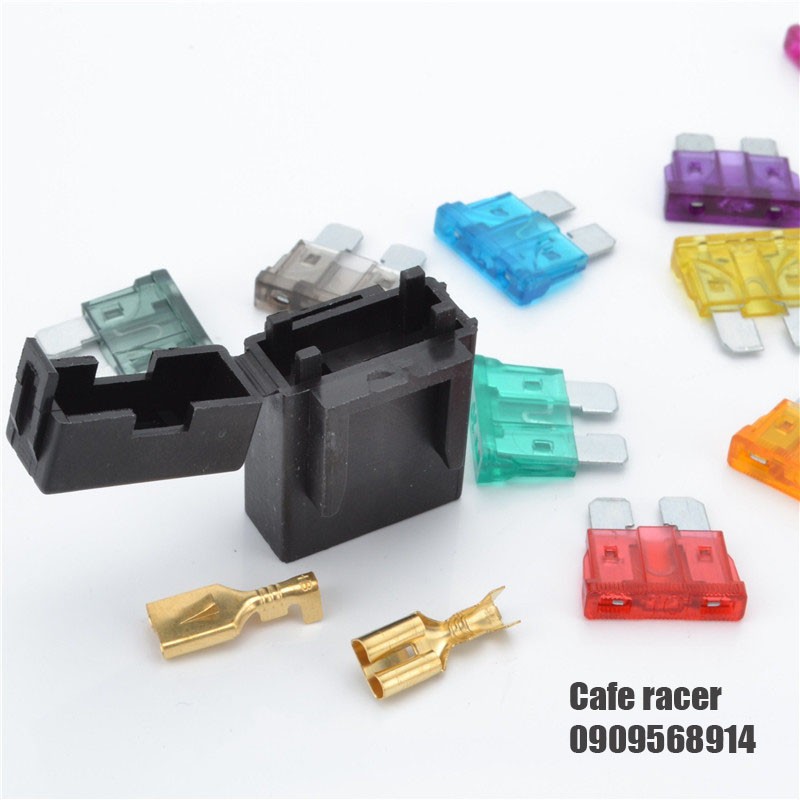 Hộp cầu chi xe máy ô tô 10A-15A-20A-25A không dây điện