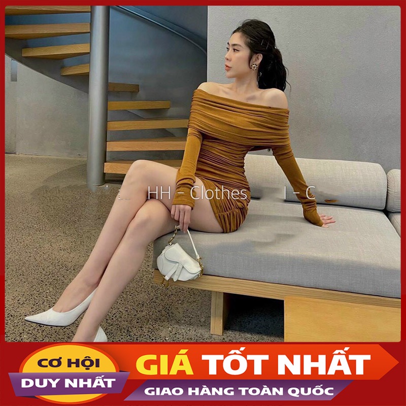 Đầm Trễ Vai Dáng Body Sang Chảnh Hàng Quảng Châu V2035-Violet