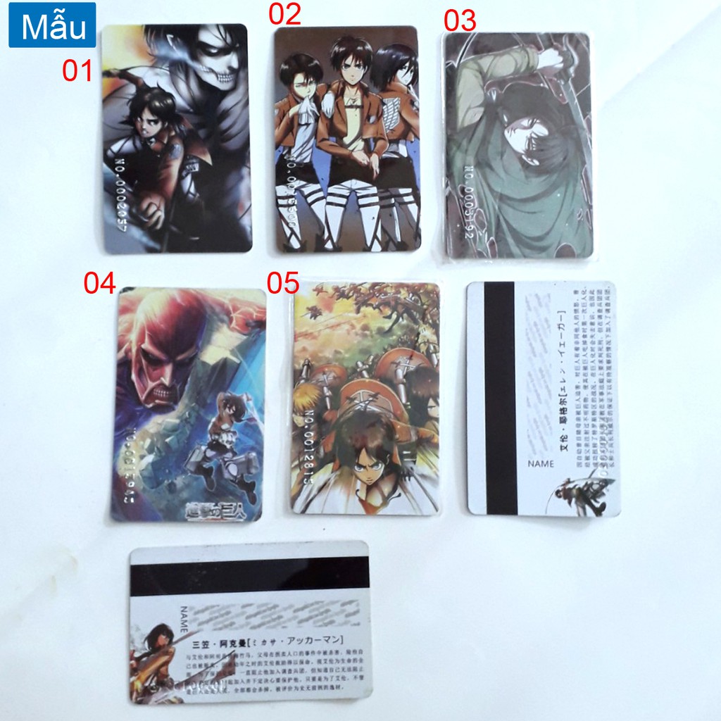 Thẻ card anime Attack on Titan