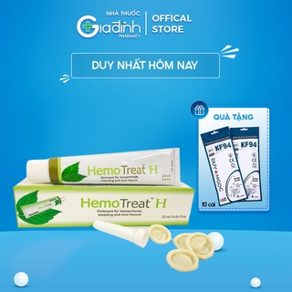 Kem bôi trĩ HemoTreat H giảm đau trĩ nhanh, giảm 1 cấp độ trĩ sau 30 ngày sử dụng - Tuýp 25ml