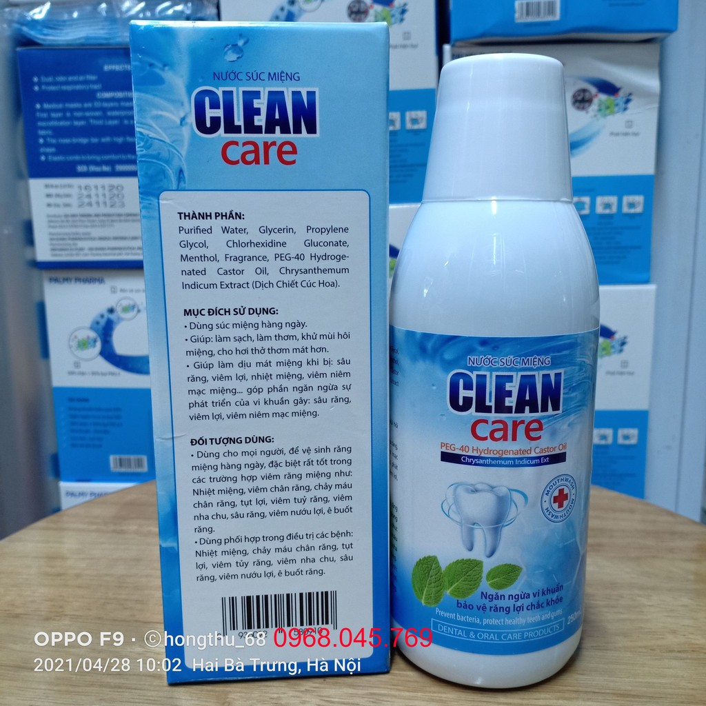 Nước súc miệng CLEAN care chai 250ml