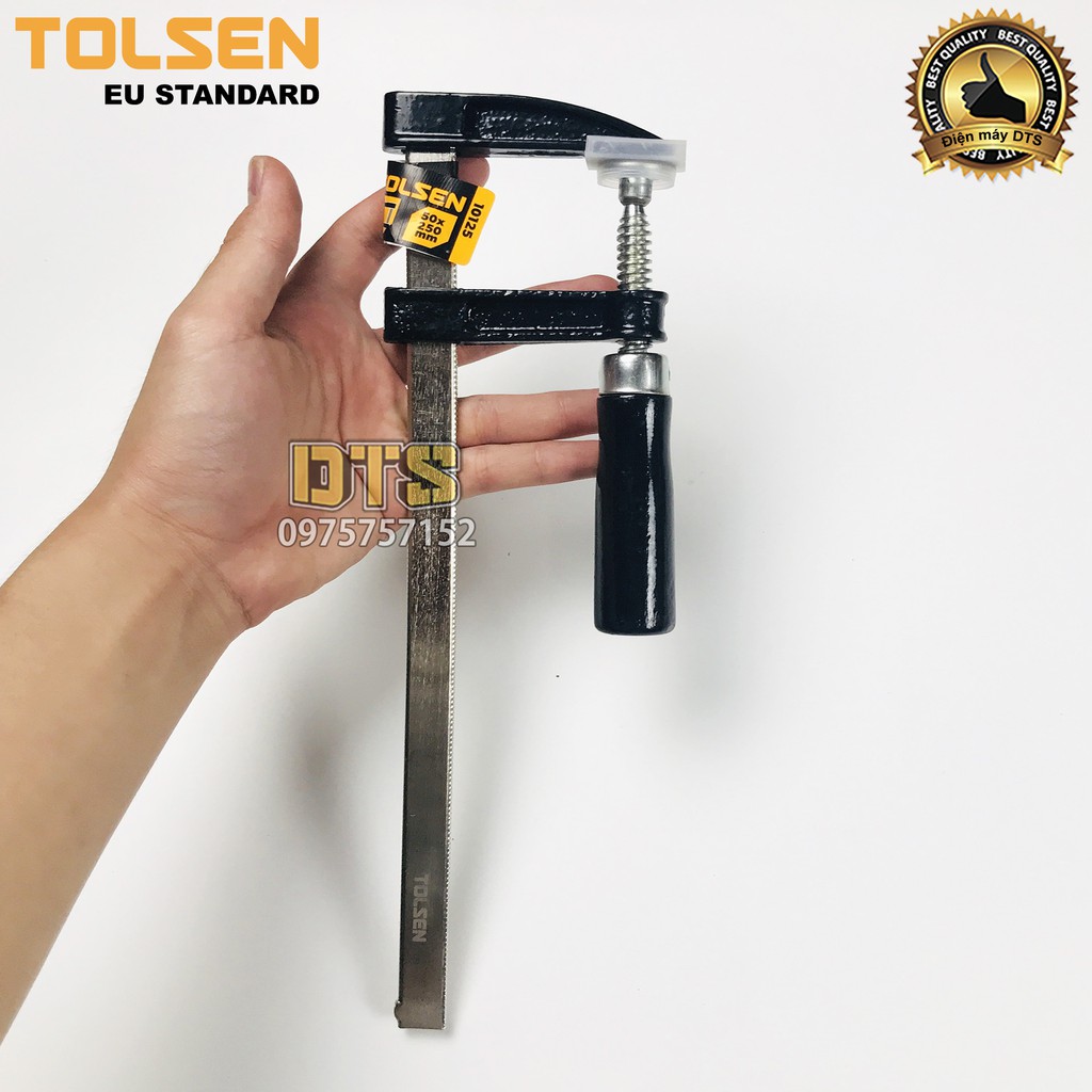 ⚜️FREESHIP⚜️ Cảo chữ F cán gỗ  50 x 250mm TOLSEN - Tiêu chuẩn xuất khẩu Châu Âu (Vam kẹp gỗ chữ F)