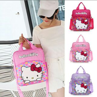 Balo cặp học sinh kitty hồng