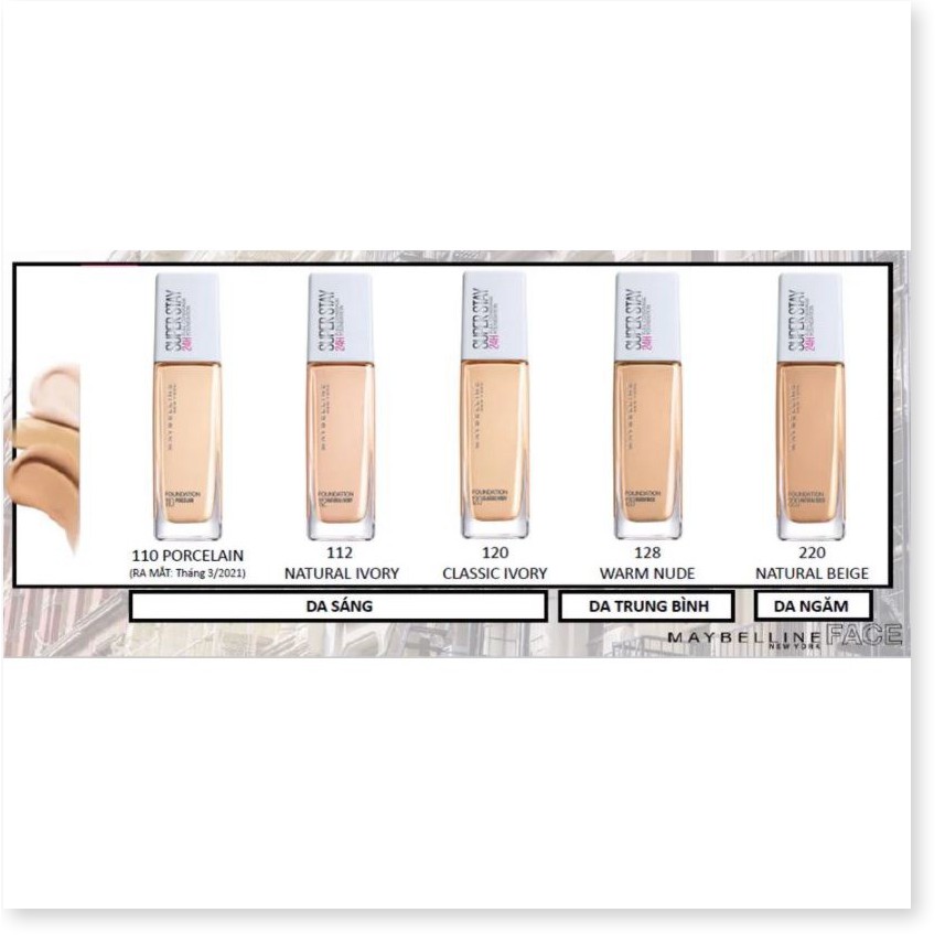 Kem Nền Che Phủ Hoàn Hảo, Bền Màu Lâu Trôi Maybelline Super Stay 24H Full Coverage Foundation 30ml | BigBuy360 - bigbuy360.vn