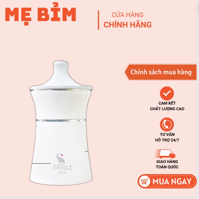 Máy hâm sữa di động Moaz BeBe MB041, Máy ủ bình sữa cầm tay cho bé không dây-TẶNG 4 cổ bình sữa