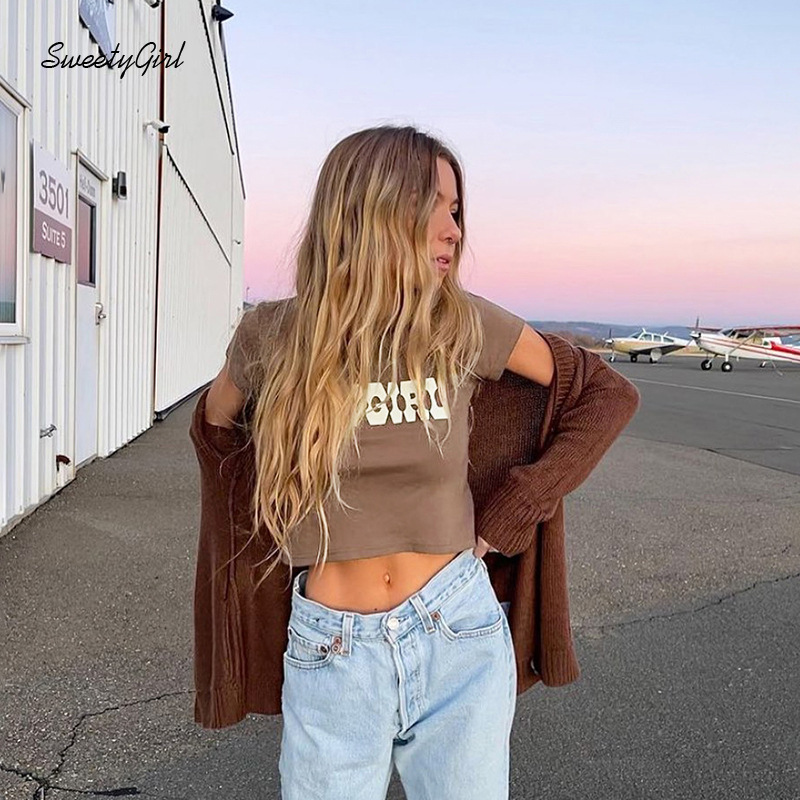 Áo thun ngắn tay in chữ phong cách trẻ trung thời trang cho nữ