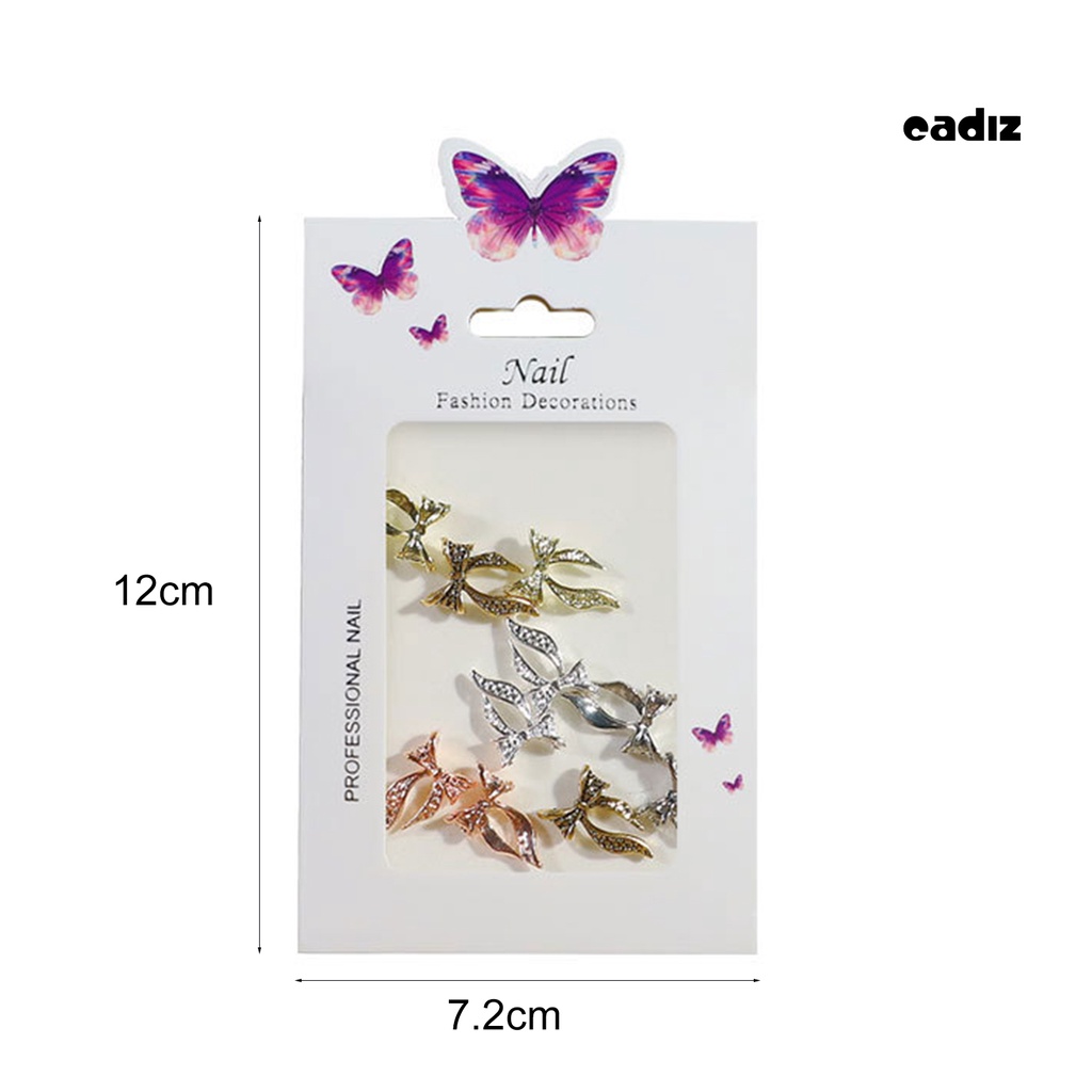 1 Túi Phụ Kiện Trang Trí Móng Tay Nghệ Thuật Hình Nơ Bằng Hợp Kim AB Không Phai Màu Dành Cho Bạn Nữ